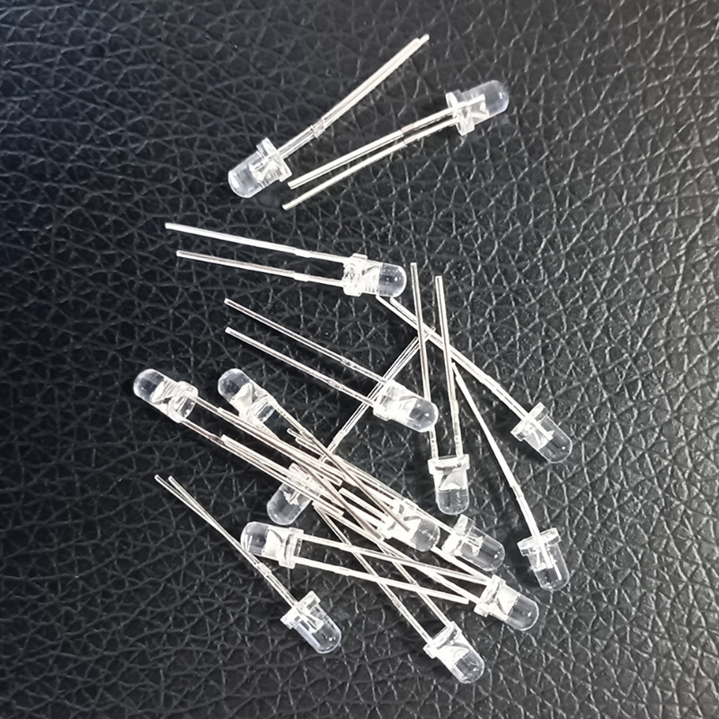 3mm White Hair White Light Round Head Lamp Bead F3Led Light-Emitting Diode Tv Set-Top Box Mechanical Keyboard Equipment Indicator Light