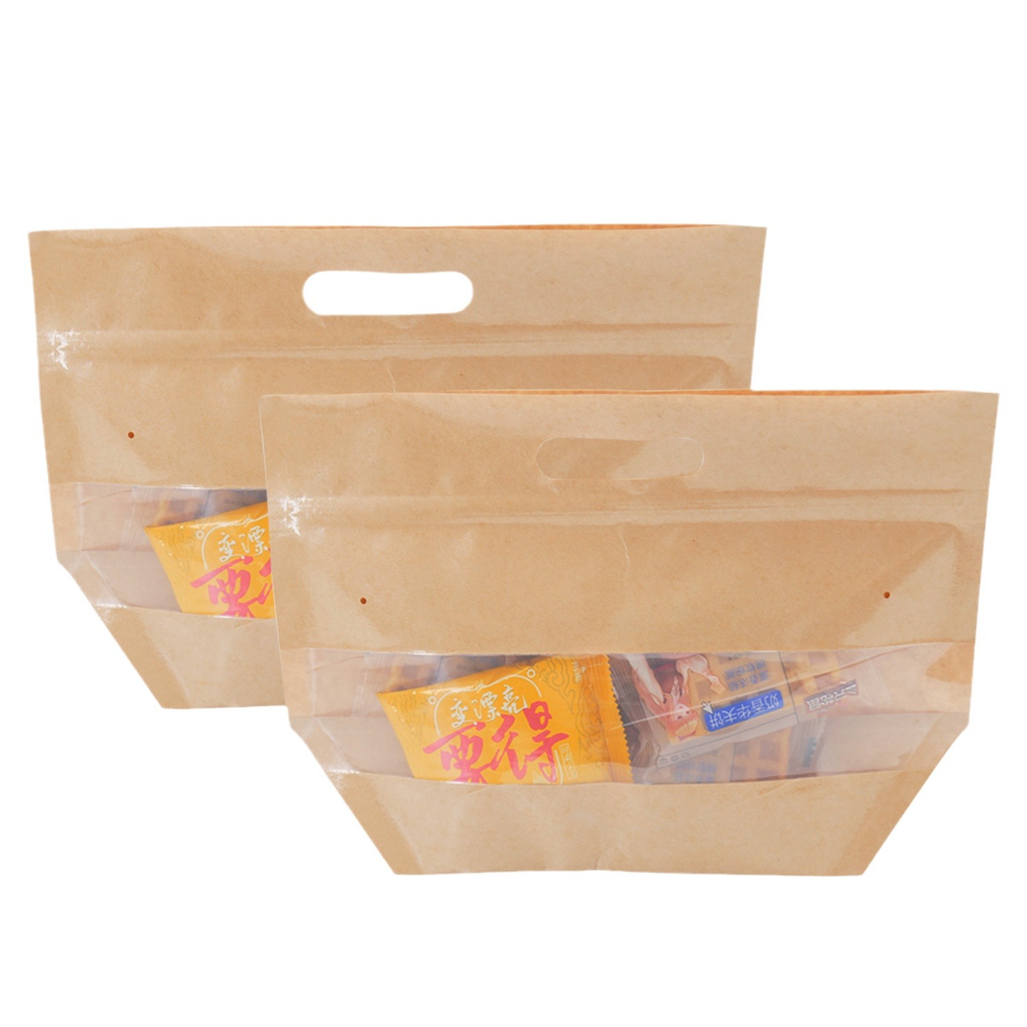 Customizable Environmentally Friendly Paper Bags, Kraft Paper Bags, Window-Opening Satchel Paper Bags, Bread Food Packaging Bags, Shopping Bags