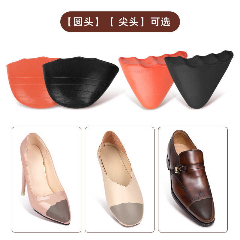 Cross-Border Pu Toe Plugs for Men and Women, Thickeneded Soft Anti-Wear Toe Filling Insoles, High Heels, Half-Size Pads