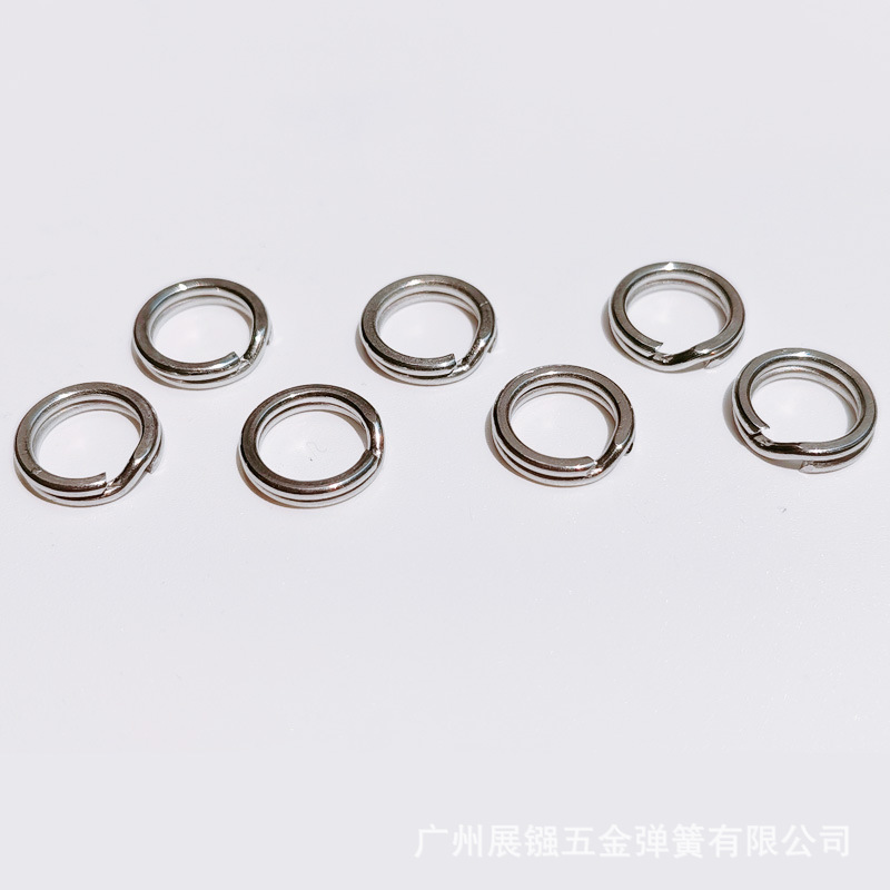 in stock stainless steel Luya double ring connection ring flattening fake bait flattening double ring connector wholesale