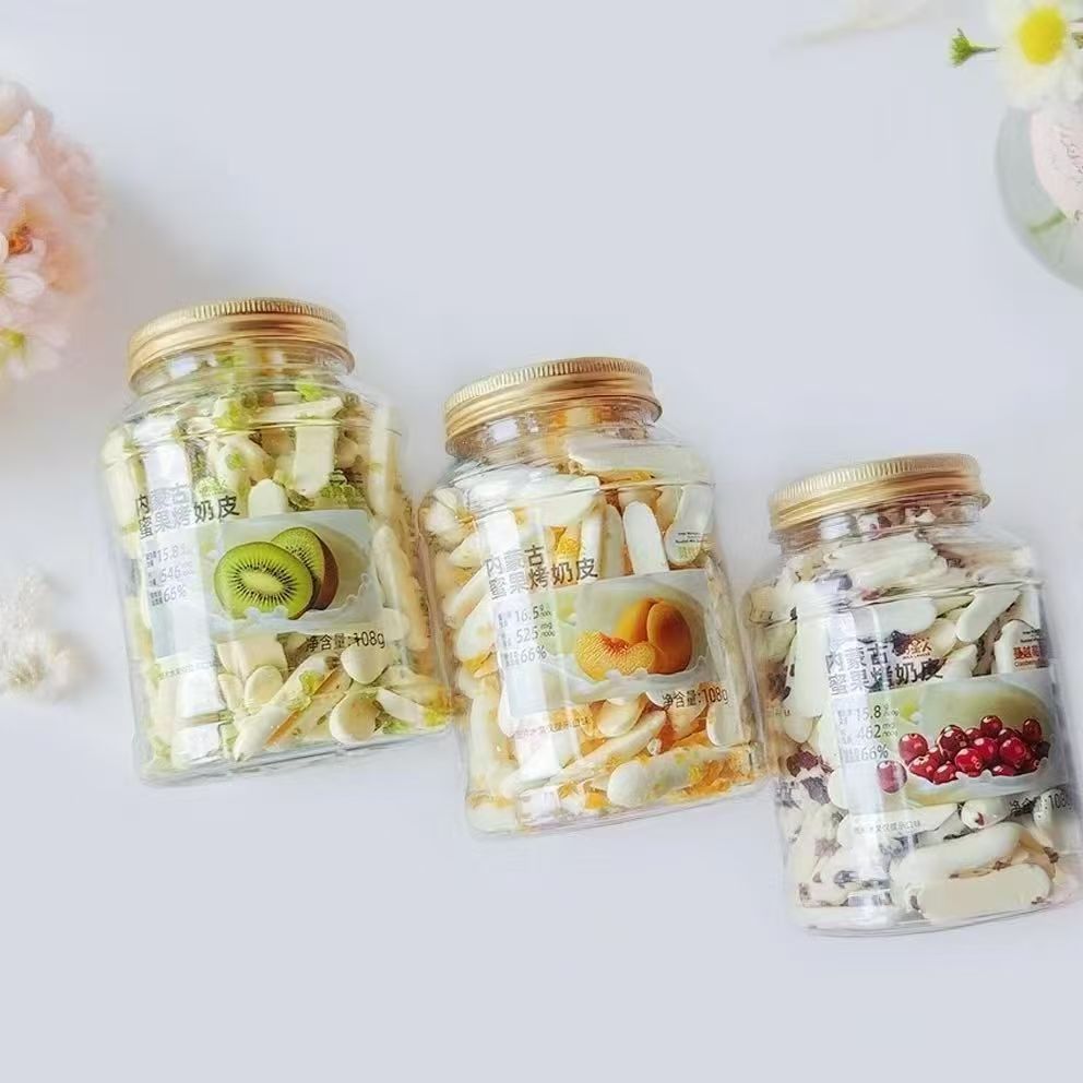 Milk Star Inner Mongolia Honey Fruit Roasted Milk Skin Yellow Peach Cranberry Kiwi Flavor 108g Children's Casual Internet Celebrity Snacks