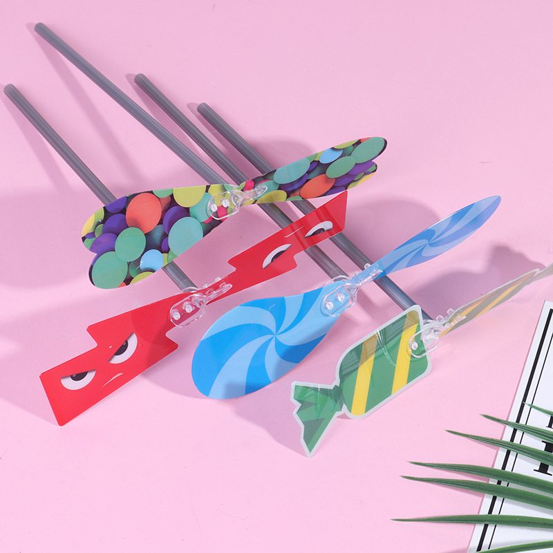 Cute New High-value Fruit Flower Bamboo Dragonfly Children's Hand Rubbing Flying Toy Kindergarten Award Gift