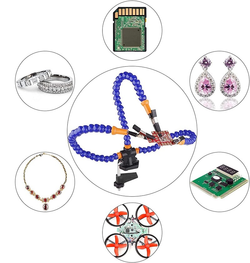 Soldering iron welding auxiliary fixture five-claw table clamp universal bracket PCB soldering station circuit board holder