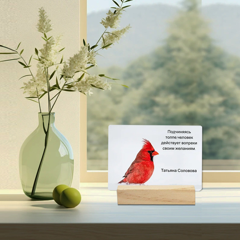 Creative Wooden Postcard Stand Wooden Base Card Desk Calendar Solid Wood Base Calendar Photo Message Display Stand