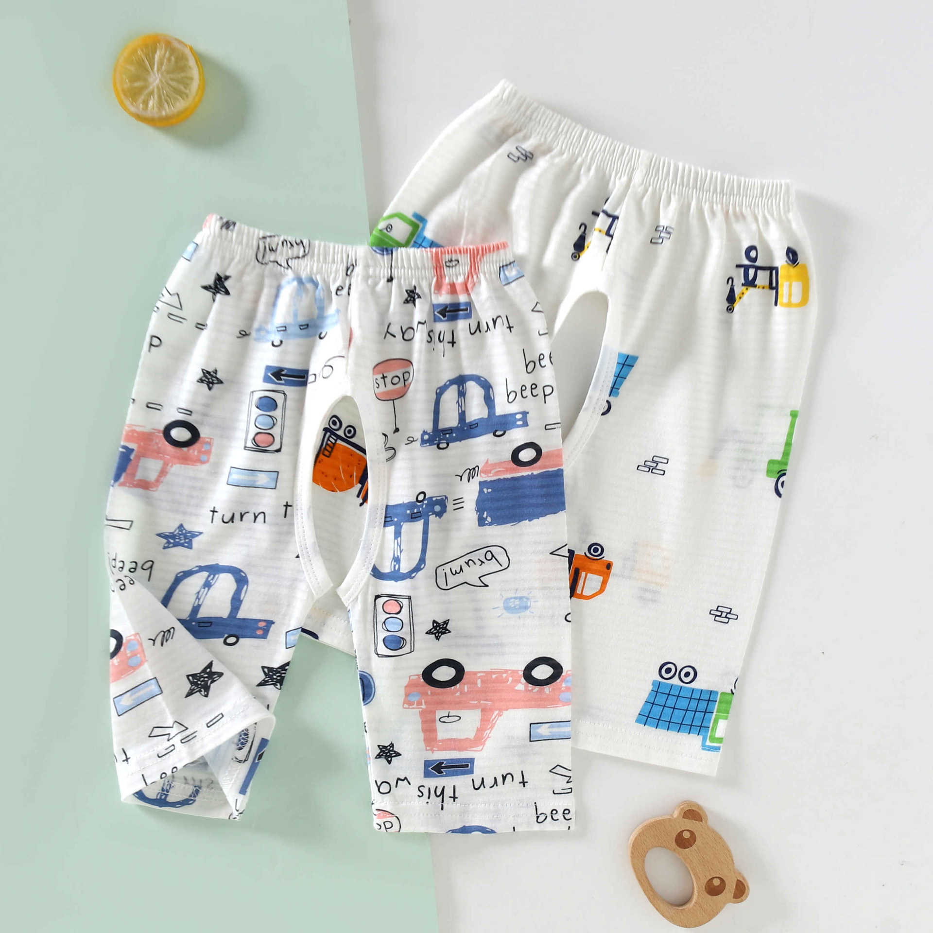 Children's Anti-mosquito Pants Capri Pants Light and Thin Open Cotton Loose Boys and Girls Home Soft Pajama Pants for Going Out Mosquito Pants