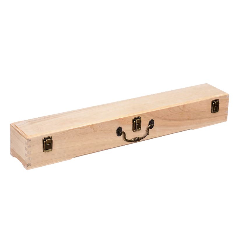 Camphor Wood Calligraphy and Painting Box, Solid Wood Calligraphy and Painting Brocade Box, Calligraphy and Painting Box, Brocade Box, Calligraphy Scroll, Long Solid Wood Box