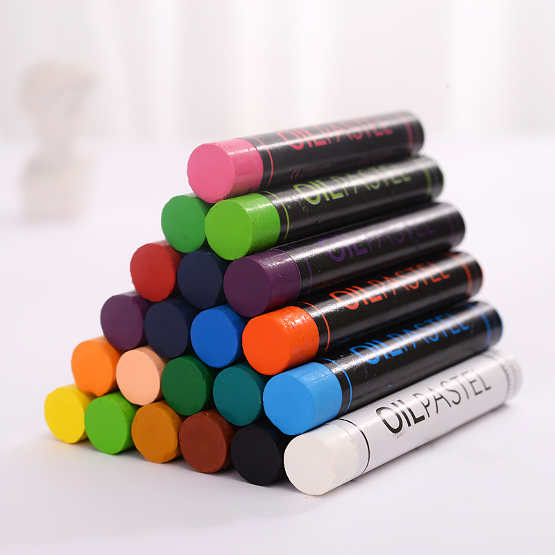 Bulk 12-color soft laminated heavy color oil painting stick art organization supplement thick color stick kindergarten graffiti crayon