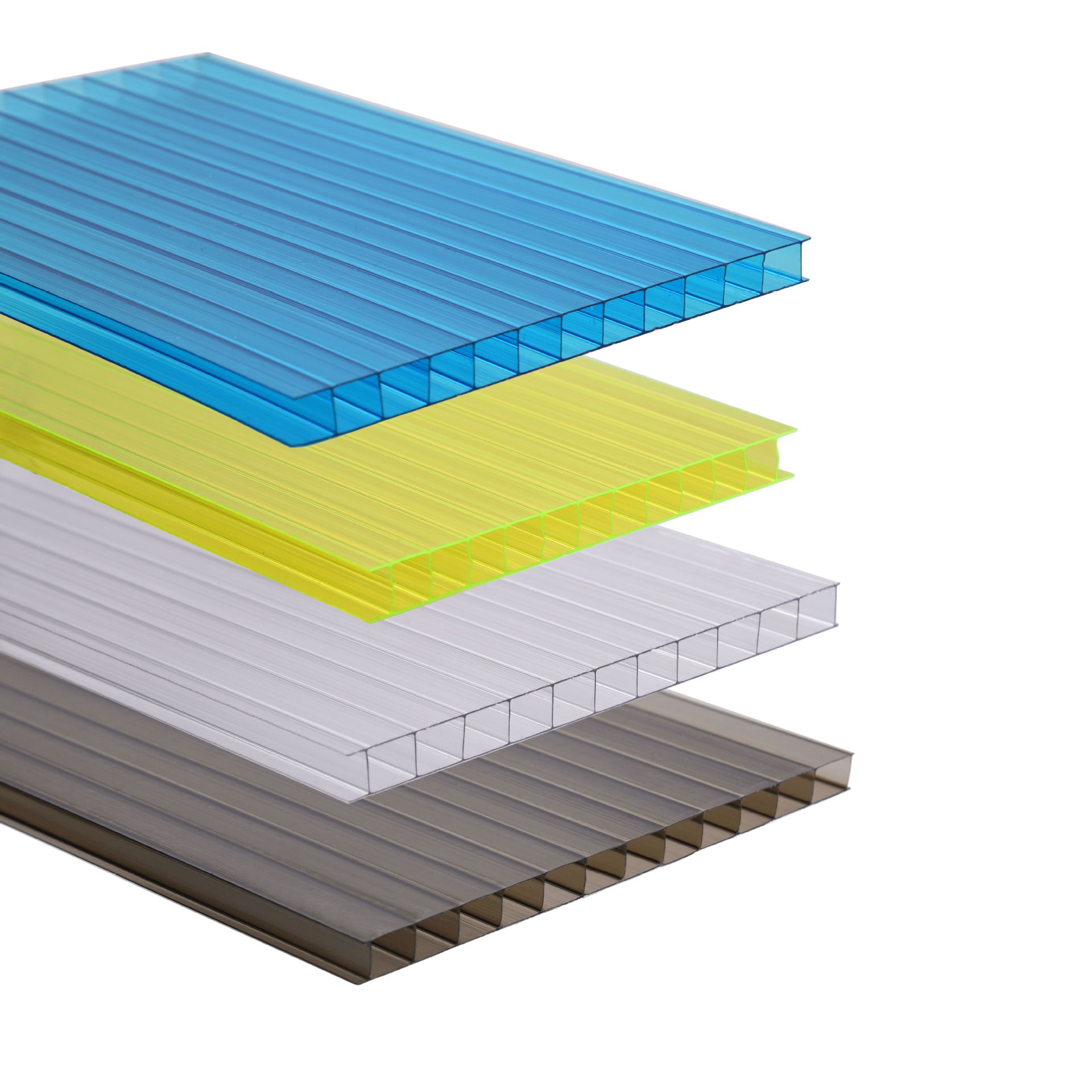 Sunlight Board Transparent Thickened Canopy PC Endurance Board Polycarbonate Board Hollow Honeycomb Double Layer Four Layer Wedding Balcony