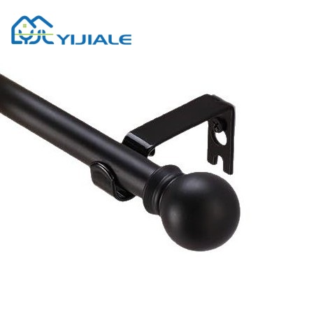 Cross-border curtain rod American single rod double rod Roman rod curtain track industrial wind rod perforated aluminum alloy thickening