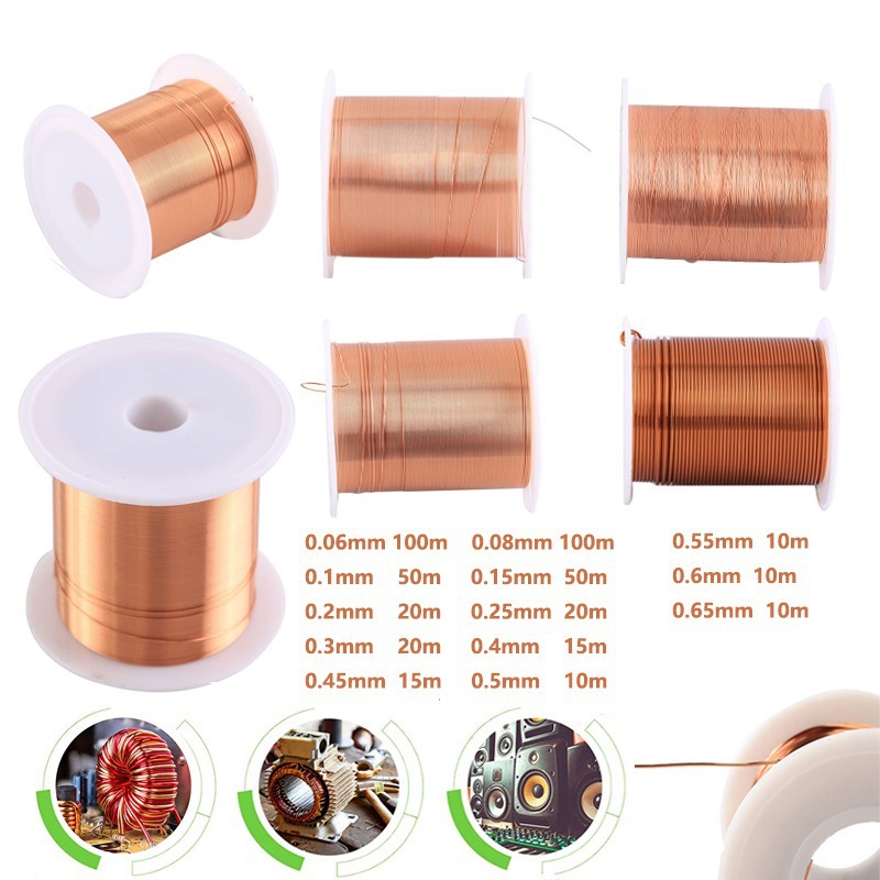 Electromagnet Motor Polyurethane Perpetual Motion Machine Coil High Temperature Resistant Insulated Copper Transformer Experimental Enameled Wire Pure Copper