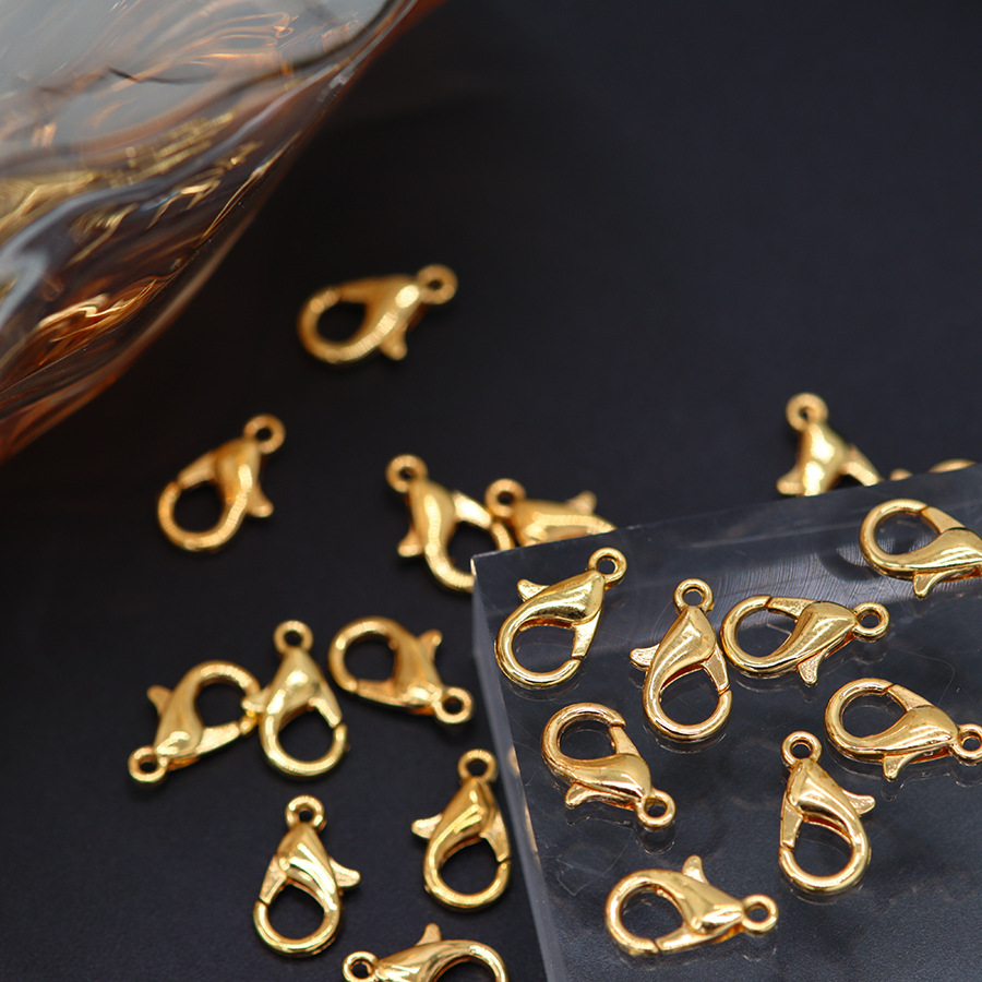 Alloy electrophoresis color retaining spring lobster buckle diy bracelet collar head and tail connection buckle homemade necklace connection accessories