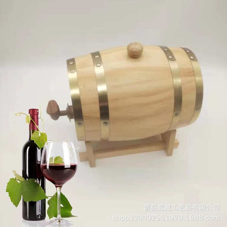 Wholesale 1.5 Litres Oak Barrel Wooden Decorative Storage Oak Wine Barrel Wooden Wine Barrel in stock Tavern Decorative Wine Barrel