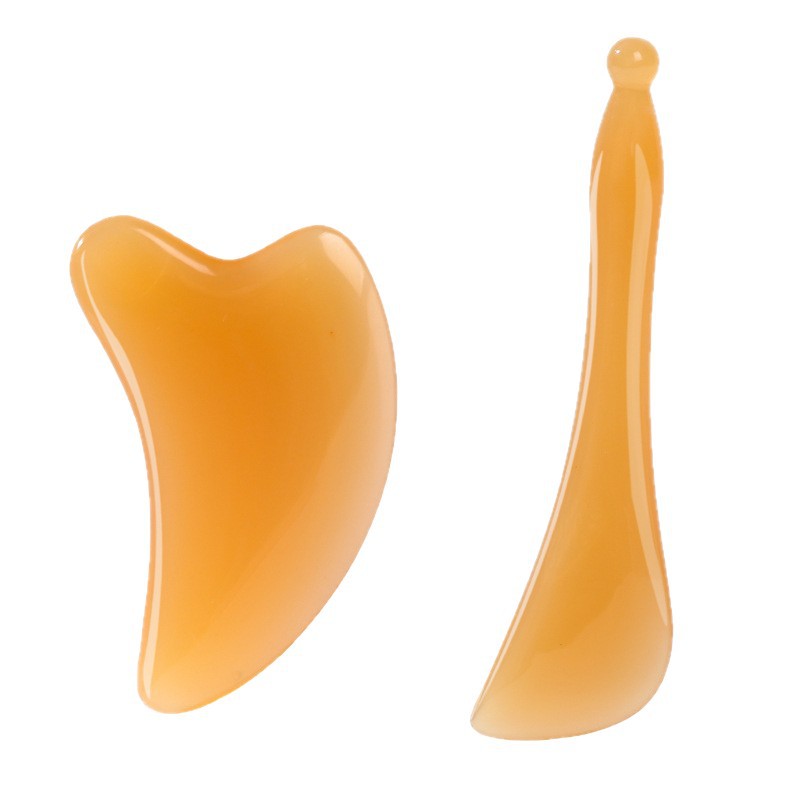 Resin Tendon Scraping Stick, Shaving Board for Face, Facial Scraping Beauty Tool, Eye Acupuncture Stick, Head Therapy Massager