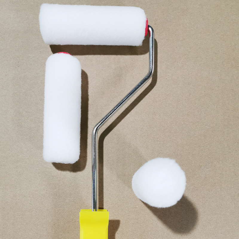 4inch Hot Melt Roller Brush Without Dead Ends Water-Based Painting Tools Plastic Roller Brush Without Dead Ends Medium and Long Bristle Brush