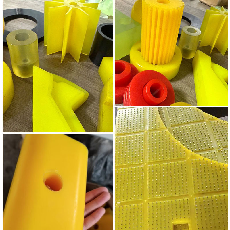 Polyurethane Pu Rubber Sheet and Rod Production, Soft Rubber Shock-Absorbing Blocks, Buffer and Shock-Absorbing Pads, Can Be Drilled and Cut to Size