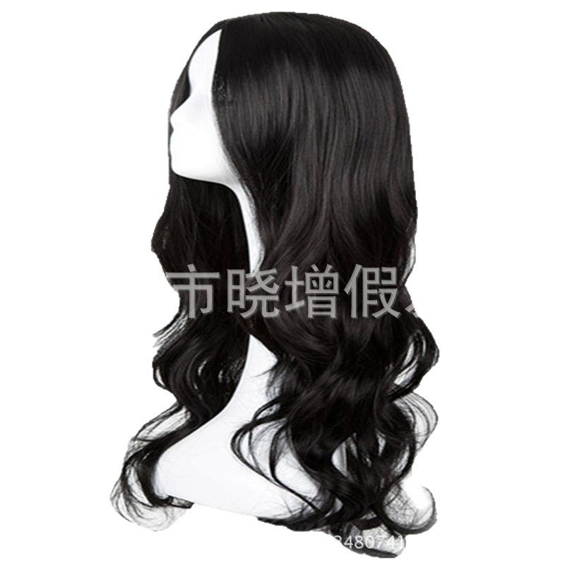Factory chemical fiber wig African long curly hair wig Women's Big Wave European and American fashion wig spot wholesale