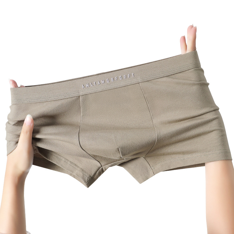 Xinjiang Cotton 80 Pure Cotton Maillard Color Men's Underwear 7A Antibacterial Underwear Men's Traceless Graphene Antibacterial Crotch