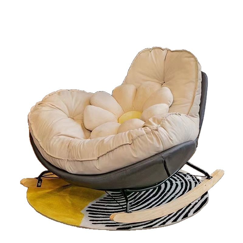Home Simple Modern Lazy Sofa Single Balcony Leisure Chair Rocking Chair Rocking Chair Lounge Chair Living Room Penguin Living Room