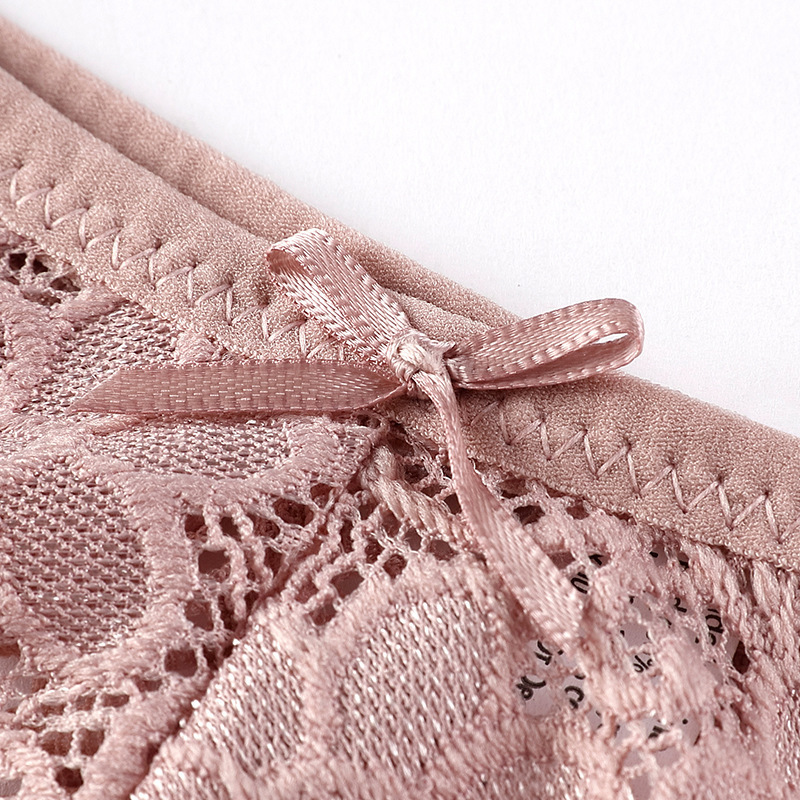 Foreign Trade Underwear European and American Breathable Low-Waist Sexy Girl Lace Thong Pure Cotton Bottom Crotch Women's Underwear Women's Pure Desire