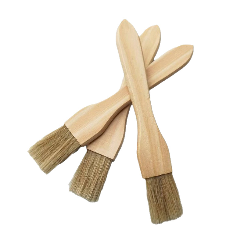 Factory Direct Supply Fa001 Barbecue Grill Brush, Household Baking Special Brush with Wooden Handle, Pure Boar Bristle Sauce Oil Brush