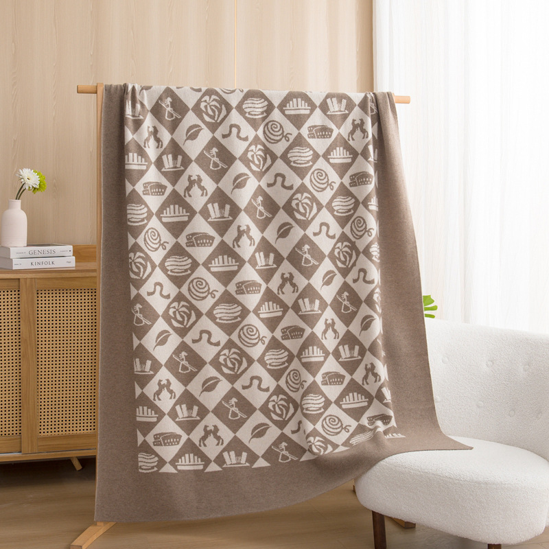 Ordos City Source Factory 100 Pure Cashmere Blanket Moving Gift Throw Blanket Sofa Blanket Nap Aviation Blanket