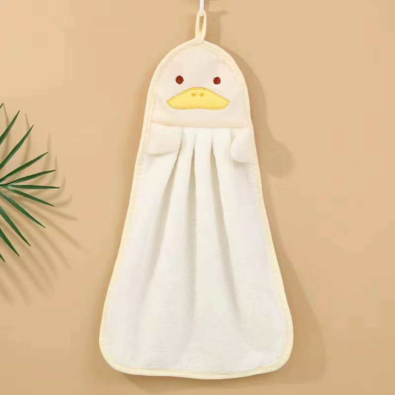 Hand towel hanging absorbent towel hand towel baby hand towel cute penguin duck yellow duck towel