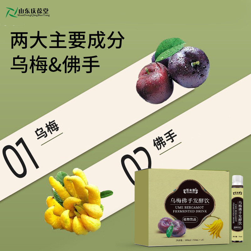 Liquid Drink Black Plum and Bergamot Fermented Drink Manufacturer Oem Processing Production Agent Investment