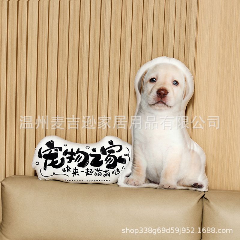 Pillow DIY Custom Creative Pet Photo Special-Shaped Picture Custom Animal Company Logo Doll Commemorative Pillow