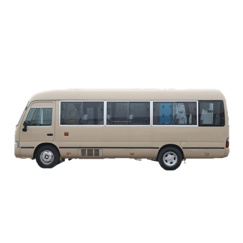 Luxury Bus Euro 3 Emission Midibus Coaster Electric Door Factory Worker Shuttle Midibus 6.29m Seats