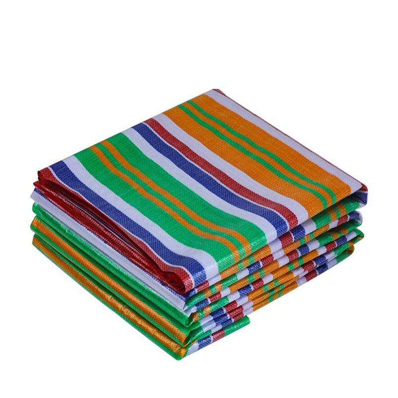 PE polyethylene color strip cloth wholesale three-color five-color sunshade rain tarpaulin freight yard cover goods rainproof waterproof cloth