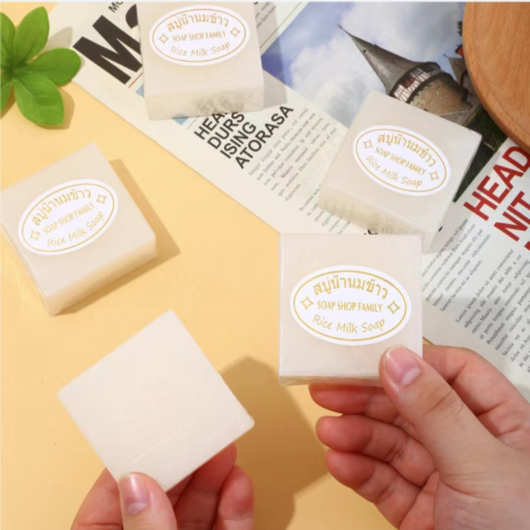 Cross-Border Foreign Trade Thai Rice Soap Ready-Made Handmade Rice Soap Cold Soap Wedding Gifts Souvenir Wholesale Delivery