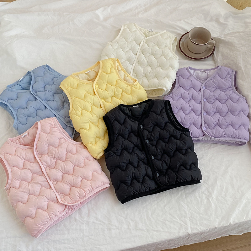 Children's down Cotton Vest 2025 New Autumn and Winter Clothing Boys and Girls Lightweight Baby Vest Outer Vest