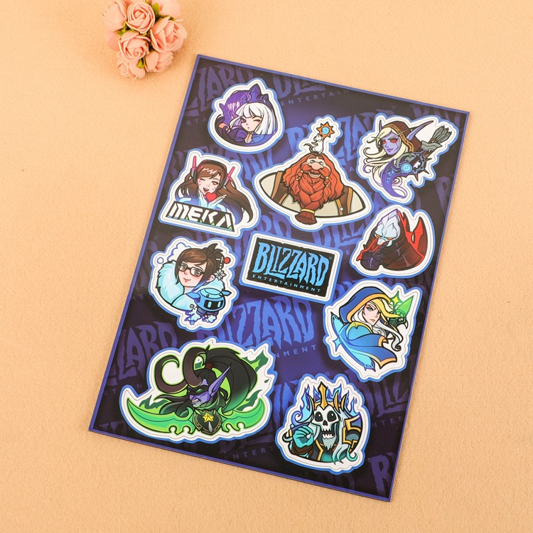 Cute magnetic refrigerator stickers wholesale creative cartoon character PVC epoxy refrigerator stickers coated paper refrigerator stickers