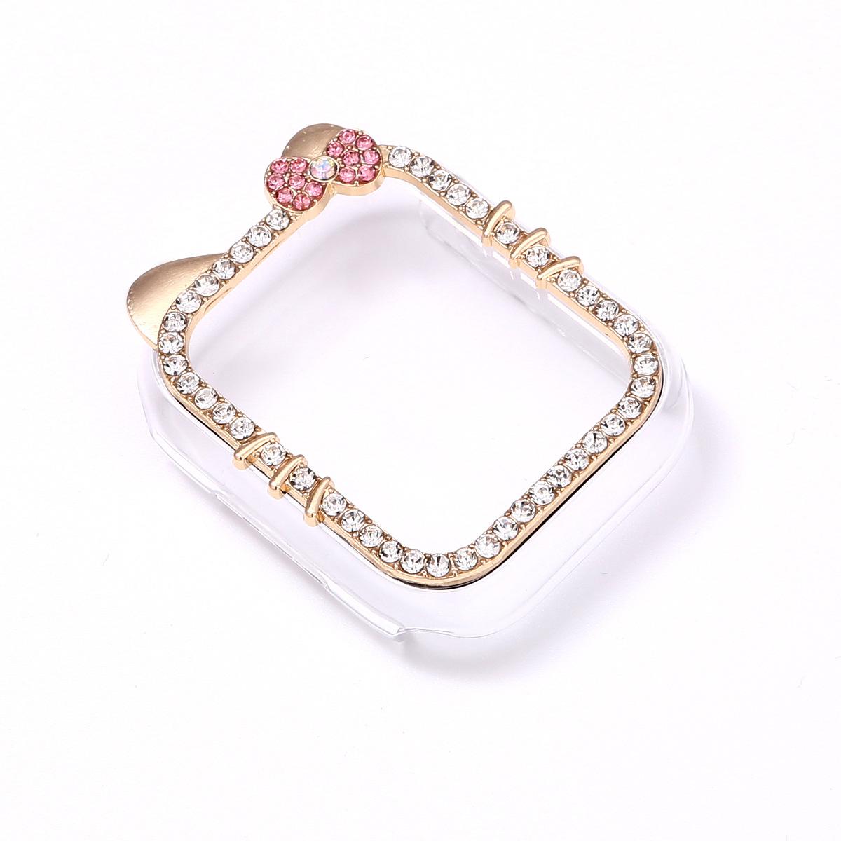 New diamond-encrusted KT cat case for Apple Apple S10 watch protective case iwatch9SE case film integrated