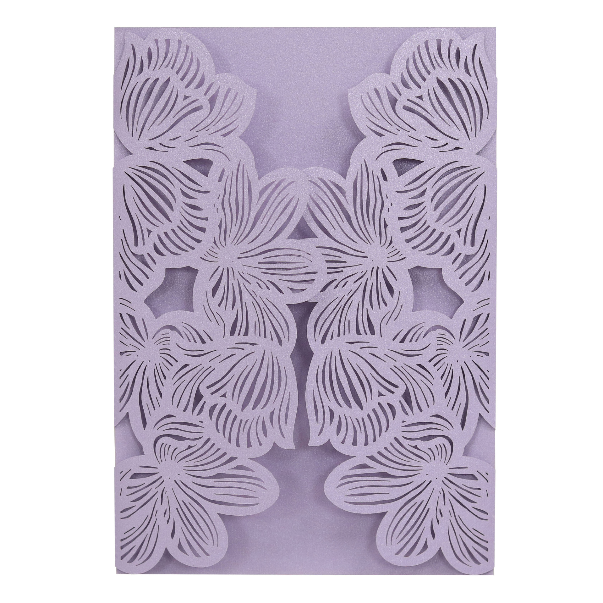 Cross Border Laser Party Invitation Shell Hollow Out Valentine's Day Rose Greeting Card Engagement Party Invitation Cover