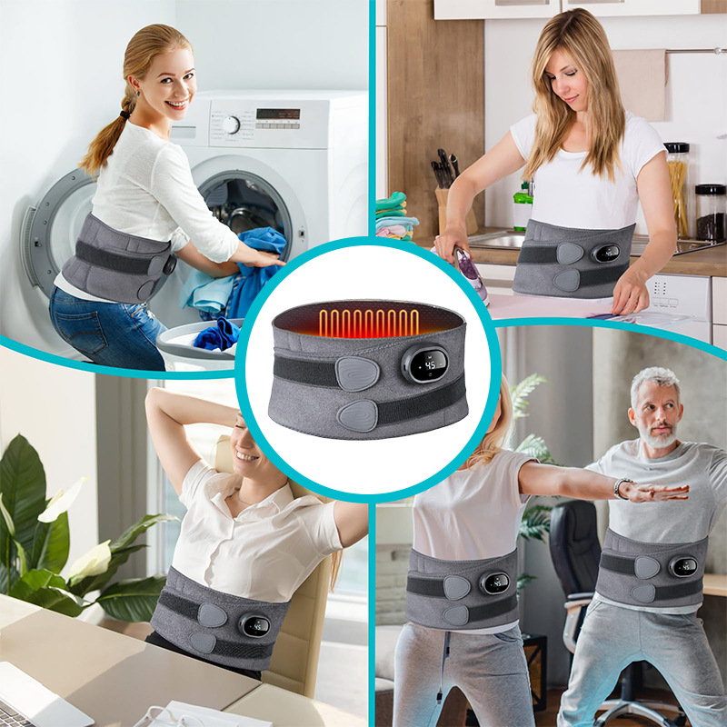 Belt Massager Multifunctional Waist Massager Warm Hot Compress Support Belt Heating Kneading Electric Heating Instrument