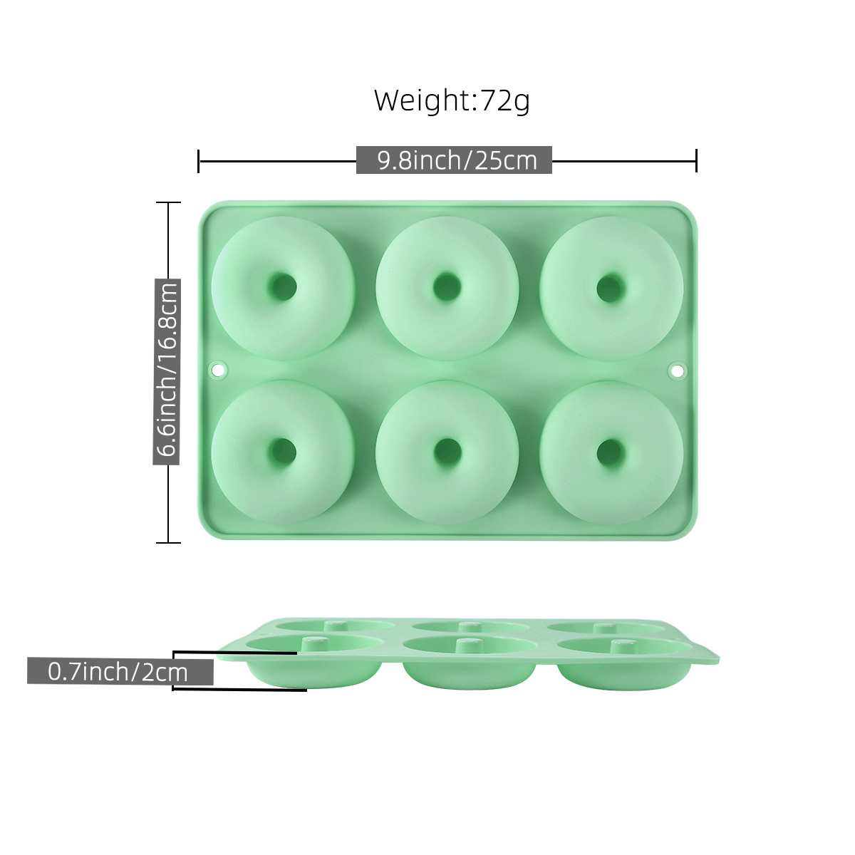 Food Grade Silicone Donut Mold 6-Link Donut Making Mold Baking Round Cake Mold DIY Tool