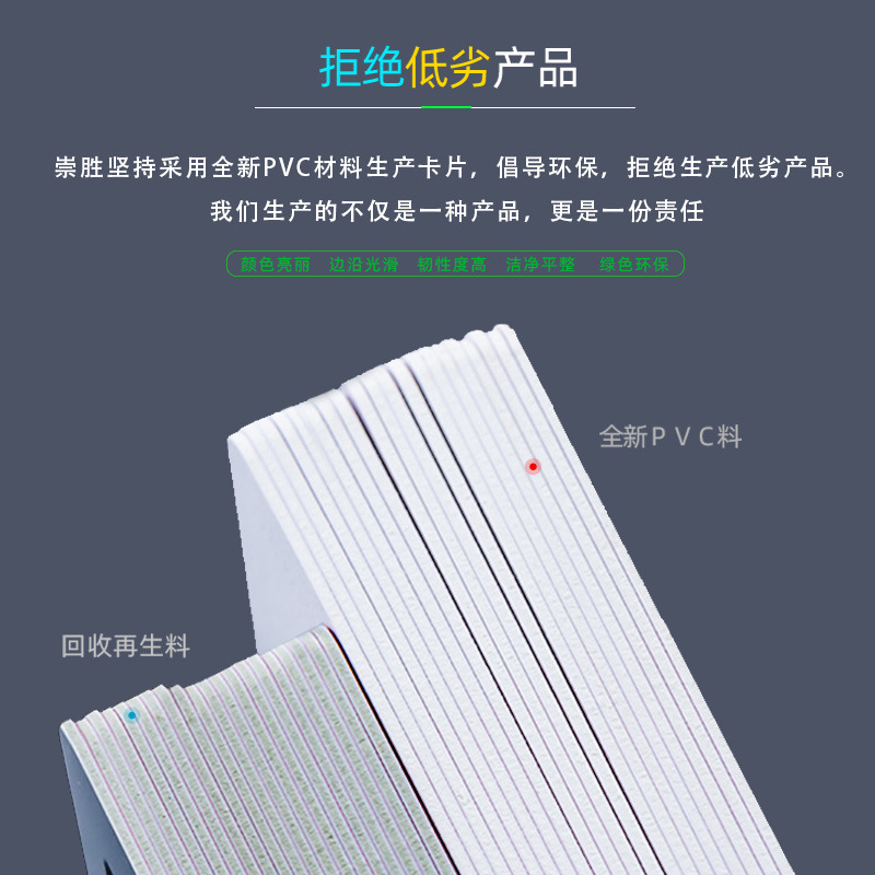 Factory Direct Sales Printing Pvc White Card Blank Card Production Card Custom White Card Pvc Wholesale Uv Printing