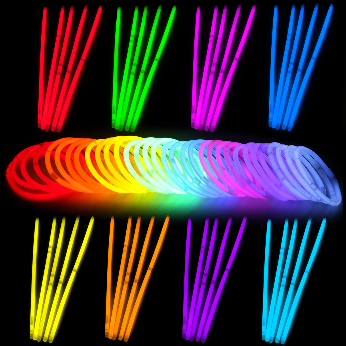 Glow stick luminous bracelet 100 luminous stick disposable luminous toys wholesale holiday party toy manufacturers