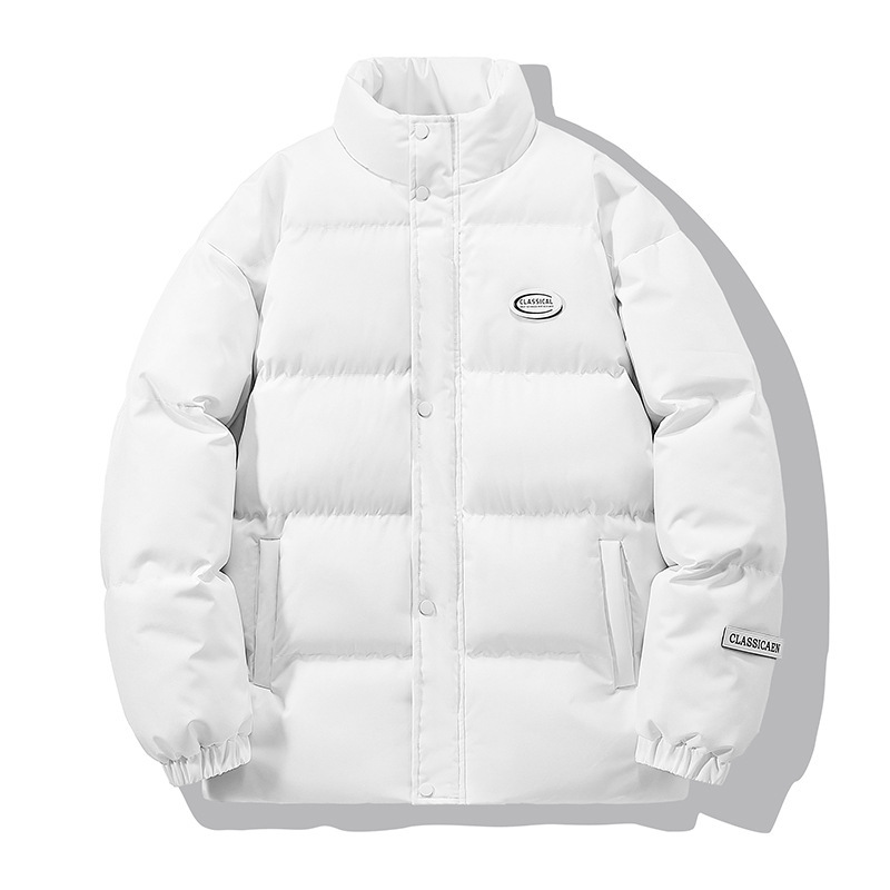 Cotton-Padded Jacket for Men and Women, Stand-Up Collar, New Winter Style, Thickened and Warm, Casual and Versatile Outerwear for Young Couples, Trendy Puffer Jacket