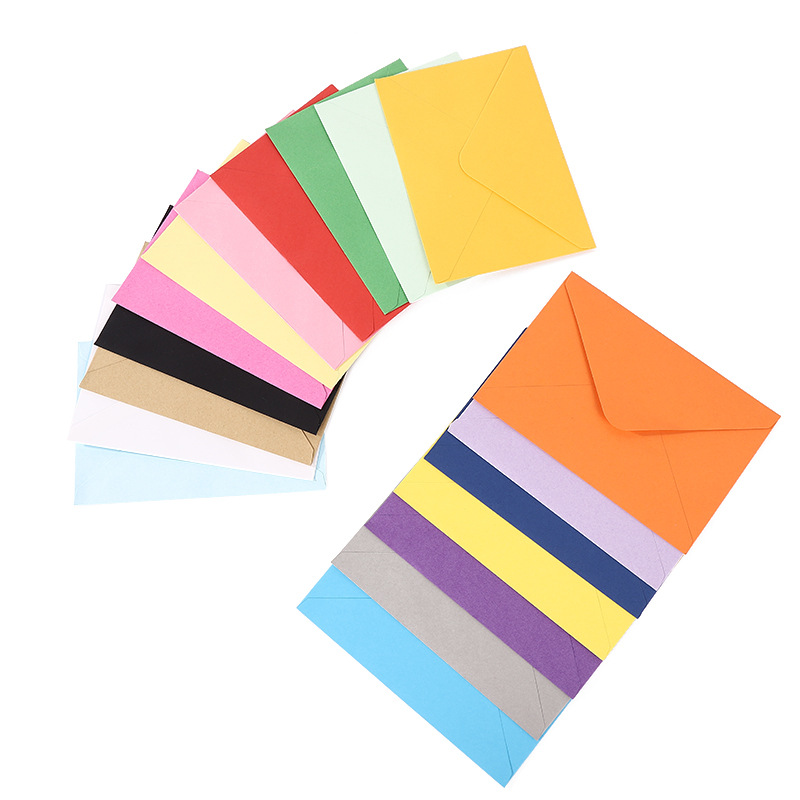 In stock wholesale solid color European color double adhesive paper Western envelope Kraft paper black Kali seal cross-border Amazon