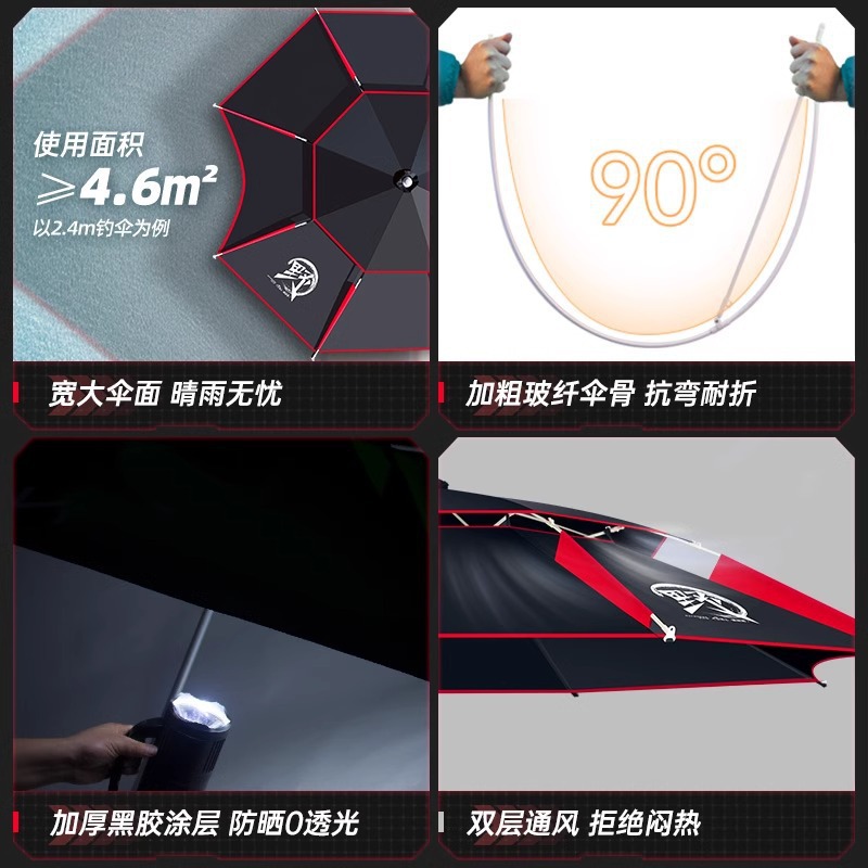 Fishing Umbrella Big Fishing Umbrella Outdoor Windproof Universal Sunshade 2025 New Cane Fishing Special Thickened Sun Umbrella