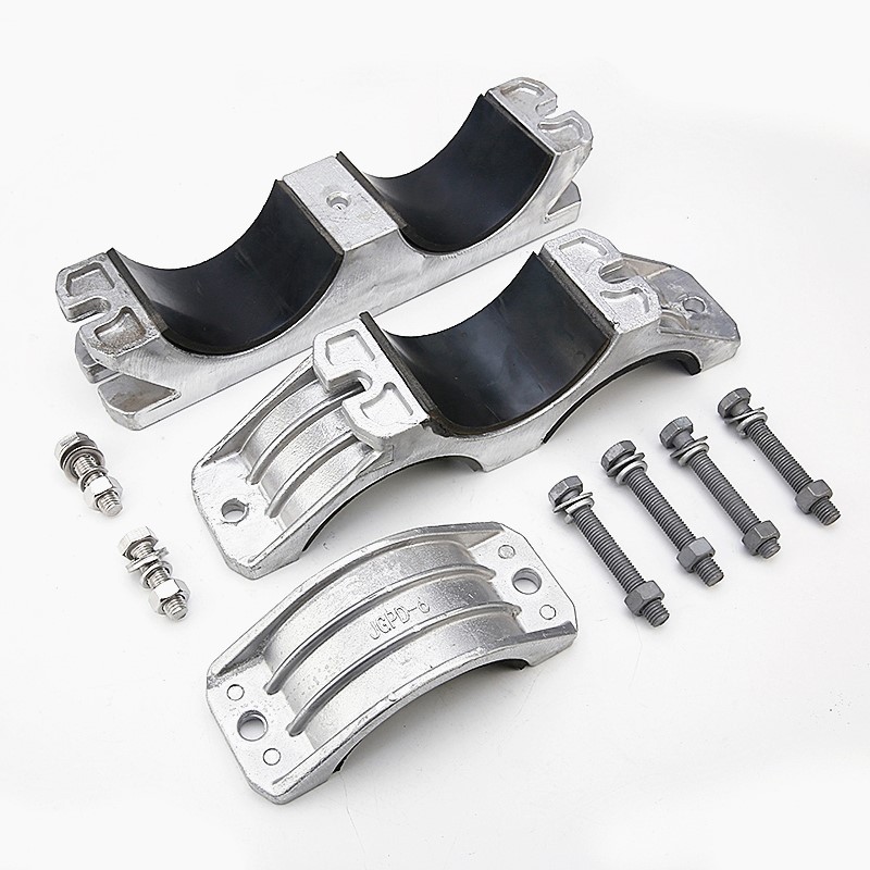 High-voltage cable fixing clamp JGPD-5 three-wire rigid bolt fastening product type three-core aluminum alloy non-magnetic clamp