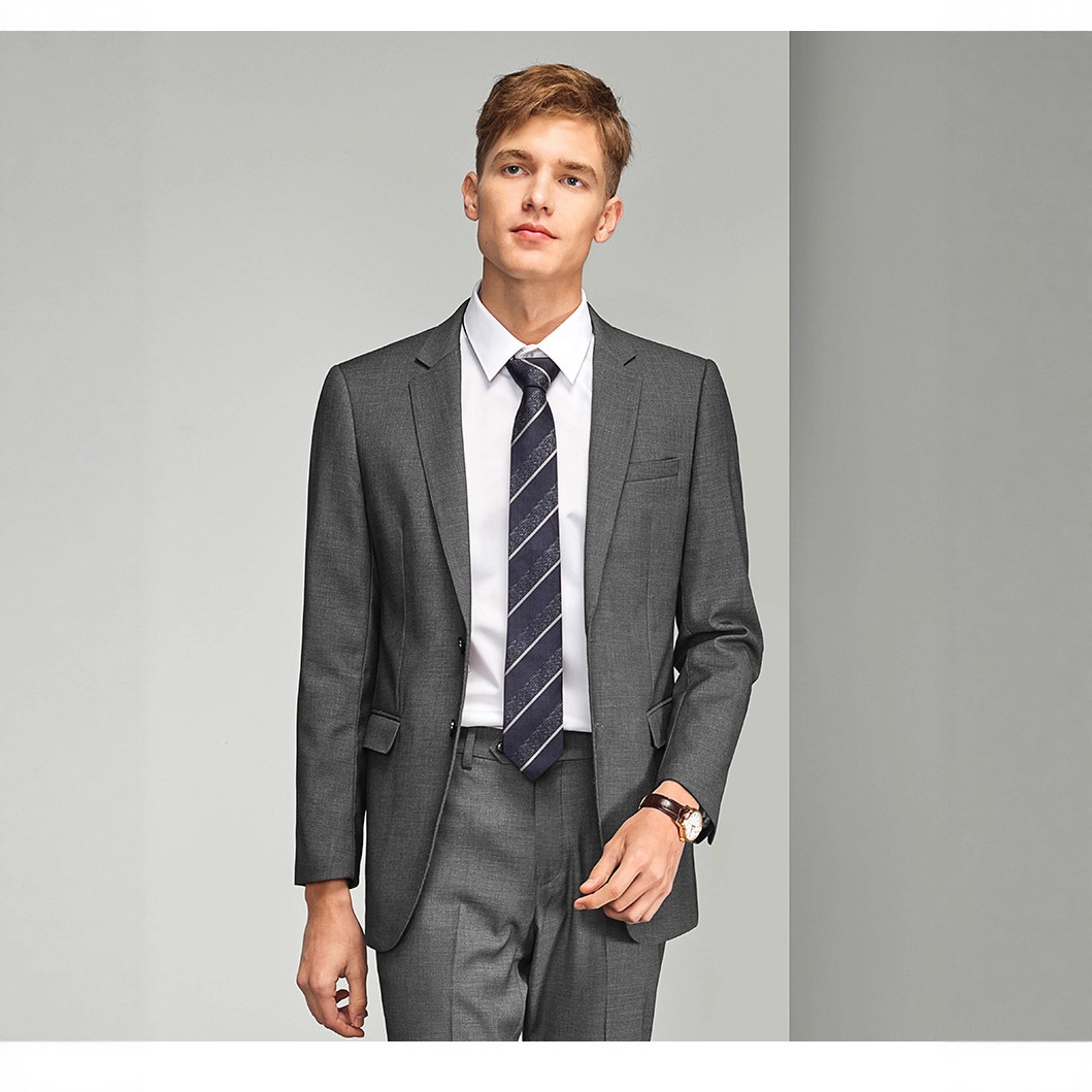 033 Business Formal Slim Small Suit Interview Groom Wedding Dress Professional Suit Jacket Men's Suit