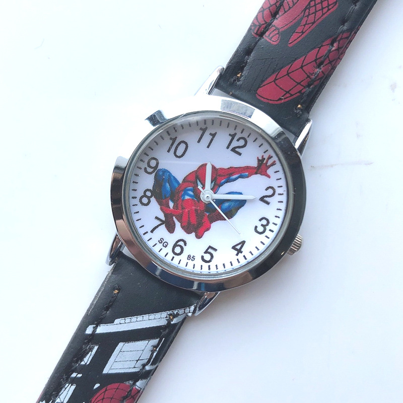 Cartoon Belt Children's Watch Boys Elementary School Spider-Man Quartz Watch Gift Watch Wholesale Dropshipping