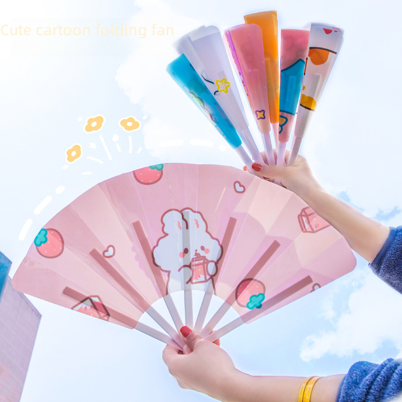 Cartoon Foldableing Fan Student Summer Portable Pp Kidsren's Day Gift 30% off Creative Hand-Cranked Foldableable Fan
