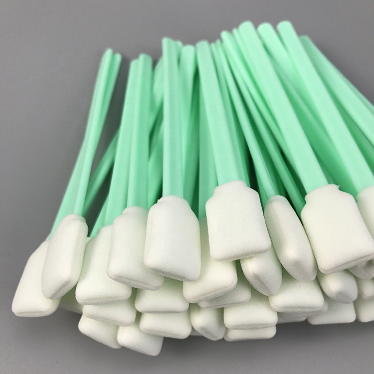 Disposable Dust-Free Purification Cotton Swabs Sponge Cloth Flat Round Head Industrial Cleaning Printer-Specific Wiping Stick Factory