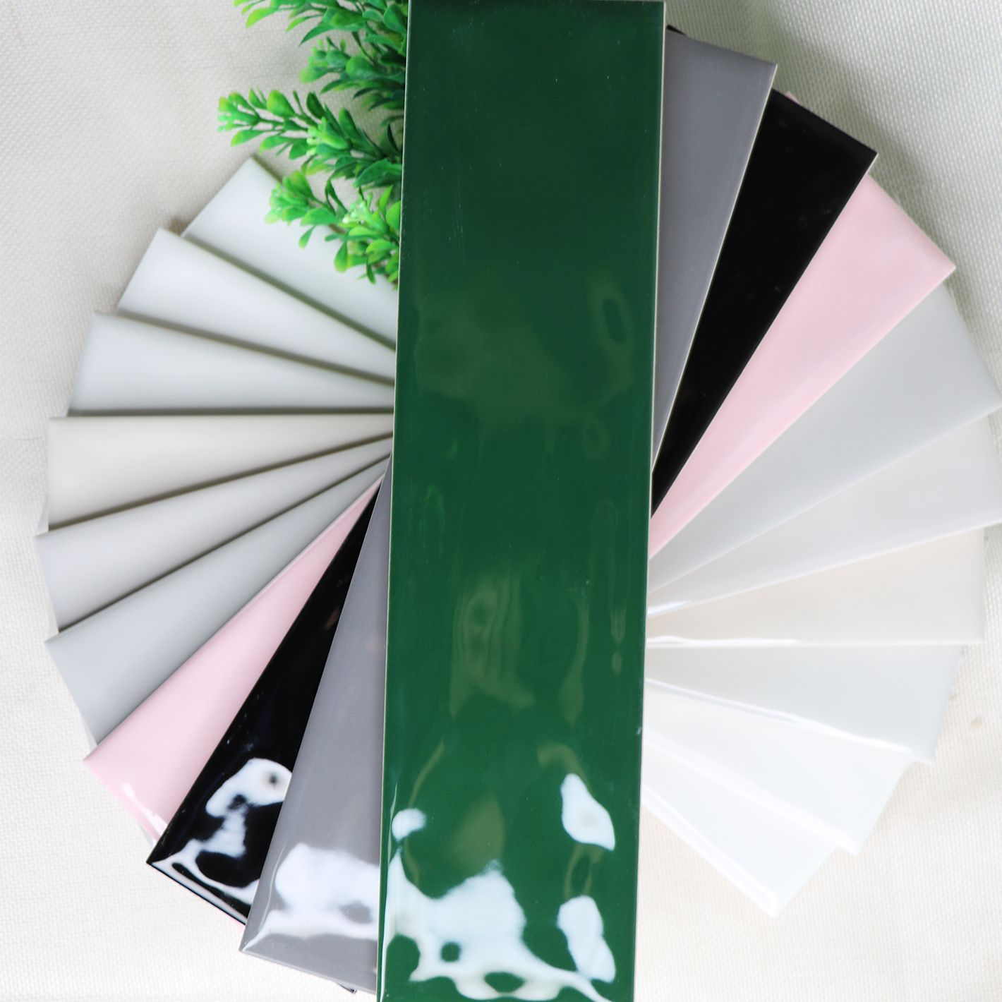 Nordic style black white gray wave surface long bread brick kitchen bathroom bar counter background small wall brick 75x300