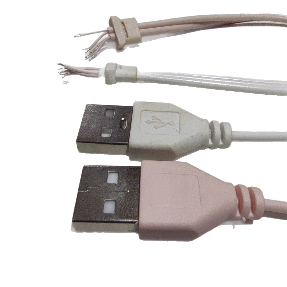 Single-Head USB to Stripping and Tin-Plated Charging Cable Suitable for Sex Toys, Multiple Vibrator Power Cords