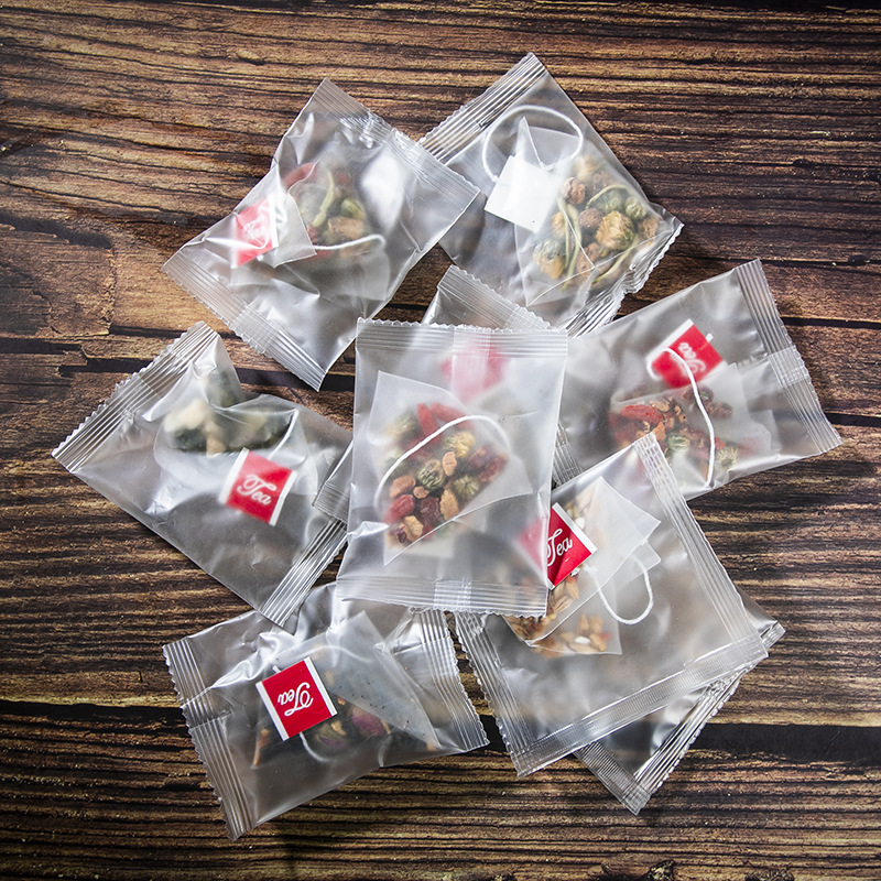 Индивидуальные треугольные чайные пакеты, средний пакет чая, хризантема, семена кассии, красная фасоль, семена коикса, ароматизированный чай в банках для гостиниц